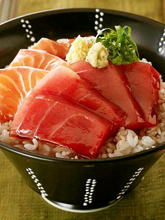 まぐろとサーモンの二色丼-レシピのメイン写真