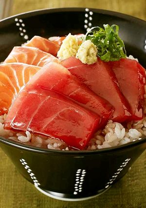 まぐろとサーモンの二色丼-レシピのメイン写真