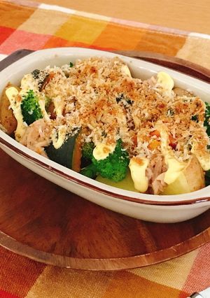 温野菜のごまパン粉焼き-レシピのメイン写真