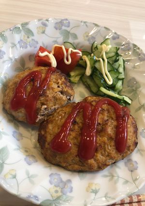 豆腐と白滝でハンバーグ(ノンフライヤー)-レシピのメイン写真