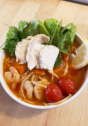 スンドゥブの素で簡単！トムヤム素麺-レシピのメイン写真