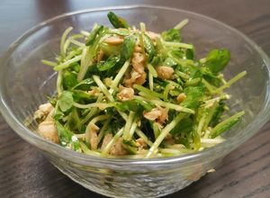 豆苗とツナのさっぱりサラダ☆ポリ袋1つ♪-レシピのメイン写真