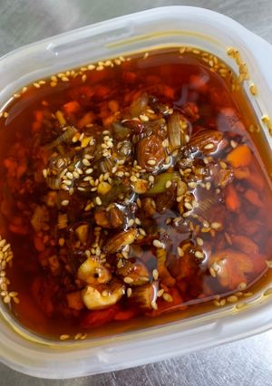 簡単調味料☆ナッツいっぱい食べるラー油-レシピのメイン写真