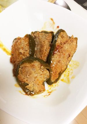 子供大好き！調味料簡単！ピーマンの肉詰め-レシピのメイン写真