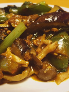 なすピーマンしめじ炒めレトルトカレー和え-レシピのメイン写真