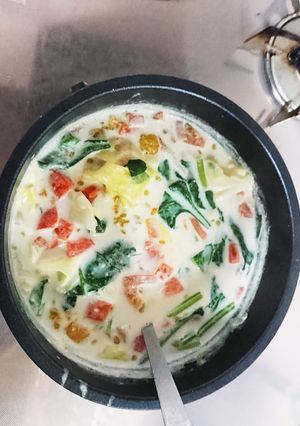 ②ほっこりする野菜と牛乳のスープ-レシピのメイン写真