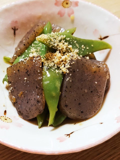 こんにゃくとモロッコインゲンのうま塩炒め-レシピのメイン写真