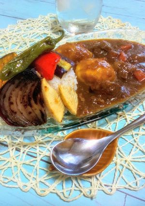牛すじとろっとろ焼き夏野菜カレー-レシピのメイン写真