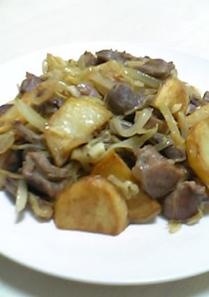 砂肝のじゃが玉にんにく炒め-レシピのメイン写真