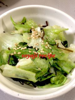 お弁当にレンチン塩昆布レタス-レシピのメイン写真