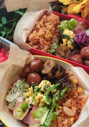 高校1年女子お弁当♡2020.06.24-レシピのメイン写真