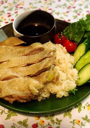 ほうじ茶でカオマンガイ-レシピのメイン写真
