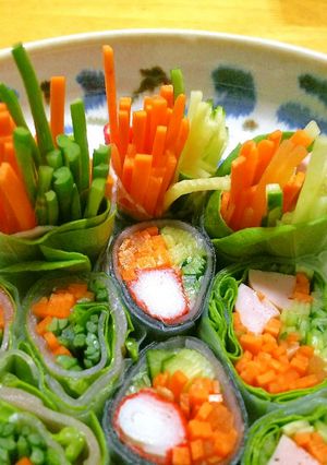 生春巻き◎クッキングペーパーで失敗ナシ！-レシピのメイン写真