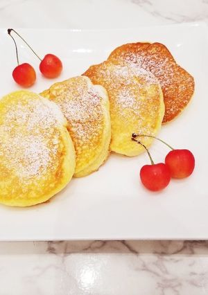 ふわふわ！幸せの♡米粉のパンケーキ-レシピのメイン写真