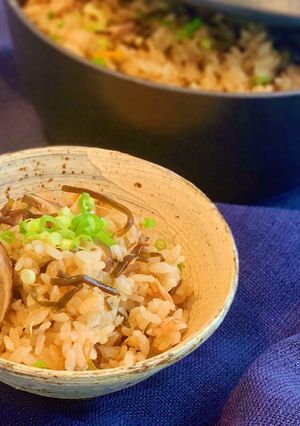 ストウブ 塩昆布とツナの炊き込みご飯-レシピのメイン写真
