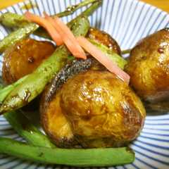 รูปของ 新じゃが　ソース味　　レンジ＆フライパン