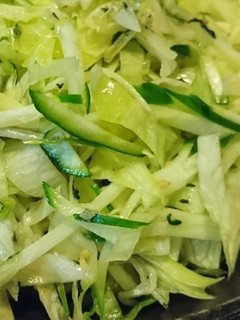 簡単!無限!レタスと野沢ちりめんのサラダ-レシピのメイン写真