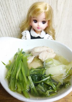 リカちゃん♡鶏ももプリっせり鍋• ਊ •-レシピのメイン写真
