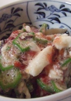 大和芋とオクラの梅肉和え-レシピのメイン写真