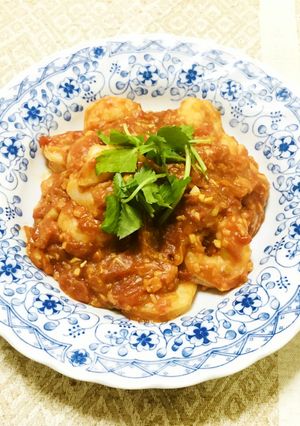 トマト缶で本格エビチリ-レシピのメイン写真