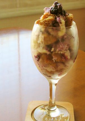 ブルーベリーヨーグルトチーズケーキアイス-レシピのメイン写真