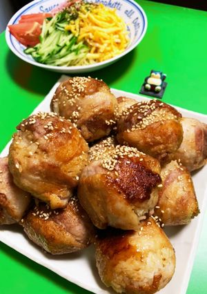 肉巻きおにぎり-レシピのメイン写真