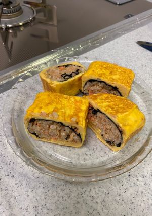 鮭混ぜおにぎらず-レシピのメイン写真