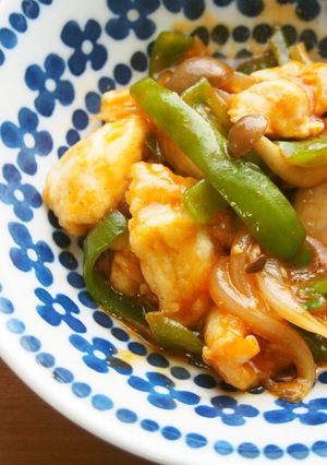 むね肉と野菜のナポリタン風焼き♪-レシピのメイン写真