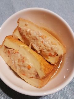 肉詰め厚揚げ煮-レシピのメイン写真