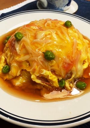 ♡カニカマと卵で！とろーり餡の天津飯♡-レシピのメイン写真