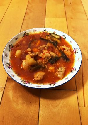 鶏もも肉と野菜のトマト煮込み♪活力鍋♪-レシピのメイン写真