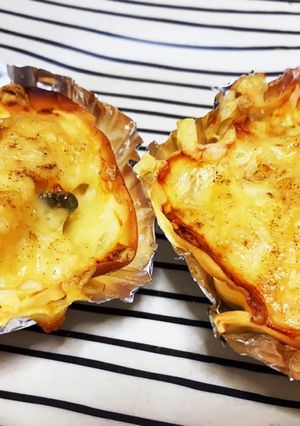 餃子の皮が器！ポテトサラダグラタン-レシピのメイン写真