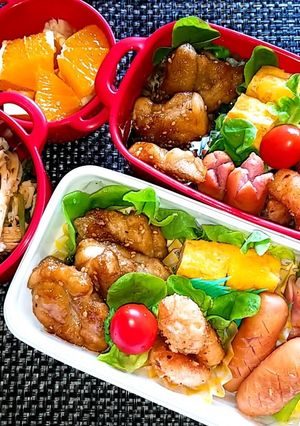 息子と娘のお弁当'20.6.25-レシピのメイン写真