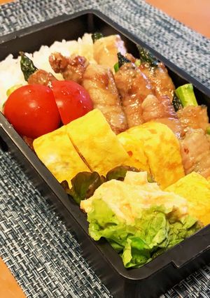 豚バラアスパラ巻弁当2020/06/25-レシピのメイン写真
