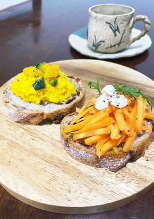 野菜で♡オープンサンド-レシピのメイン写真