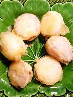 新玉葱の芯の部分の丸い天ぷら-レシピのメイン写真