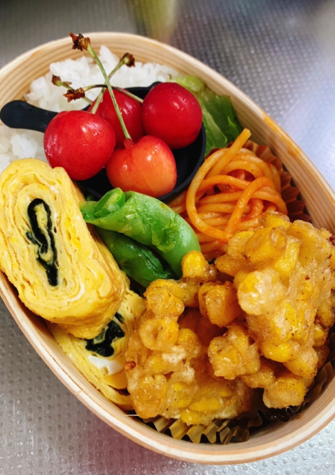 とうもろこしのかき揚げ弁当-レシピのメイン写真