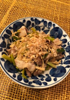 包丁要らず！豚こまのポン酢炒め-レシピのメイン写真