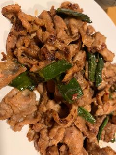 玉ねぎの葉と豚肉炒め-レシピのメイン写真