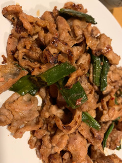 玉ねぎの葉と豚肉炒め-レシピのメイン写真