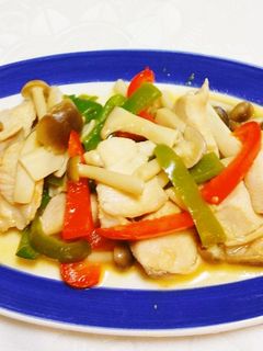 【バランス】鶏肉ときのこのレモン醤油炒め-レシピのメイン写真