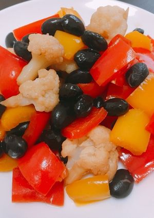 パプリカとカリフラワーの甘辛炒め-レシピのメイン写真