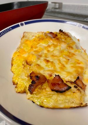 カットキャベツ半分チーズ焼きオムレツ-レシピのメイン写真