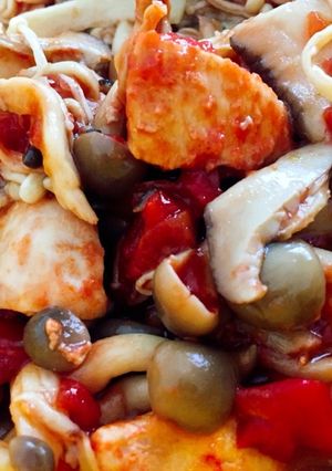 鶏肉ときのこのトマト煮！電子レンジで簡単-レシピのメイン写真