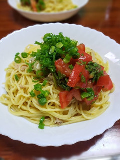 トマトと大葉のソースでさっぱりツナパスタ-レシピのメイン写真