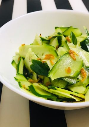 材料３つ 胡瓜・干し海老・鶏がら和え-レシピのメイン写真
