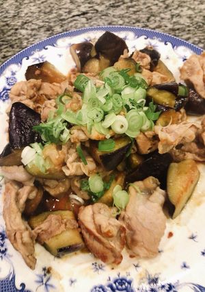 簡単、豚肉とナスの生姜ポン酢炒め-レシピのメイン写真
