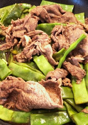 三度豆（いんげん）と牛肉のおかず-レシピのメイン写真