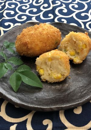 枝豆とコーンのクリームコロッケ-レシピのメイン写真