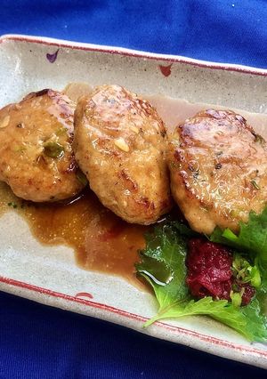 大葉と枝豆の照り焼きつくね-レシピのメイン写真
